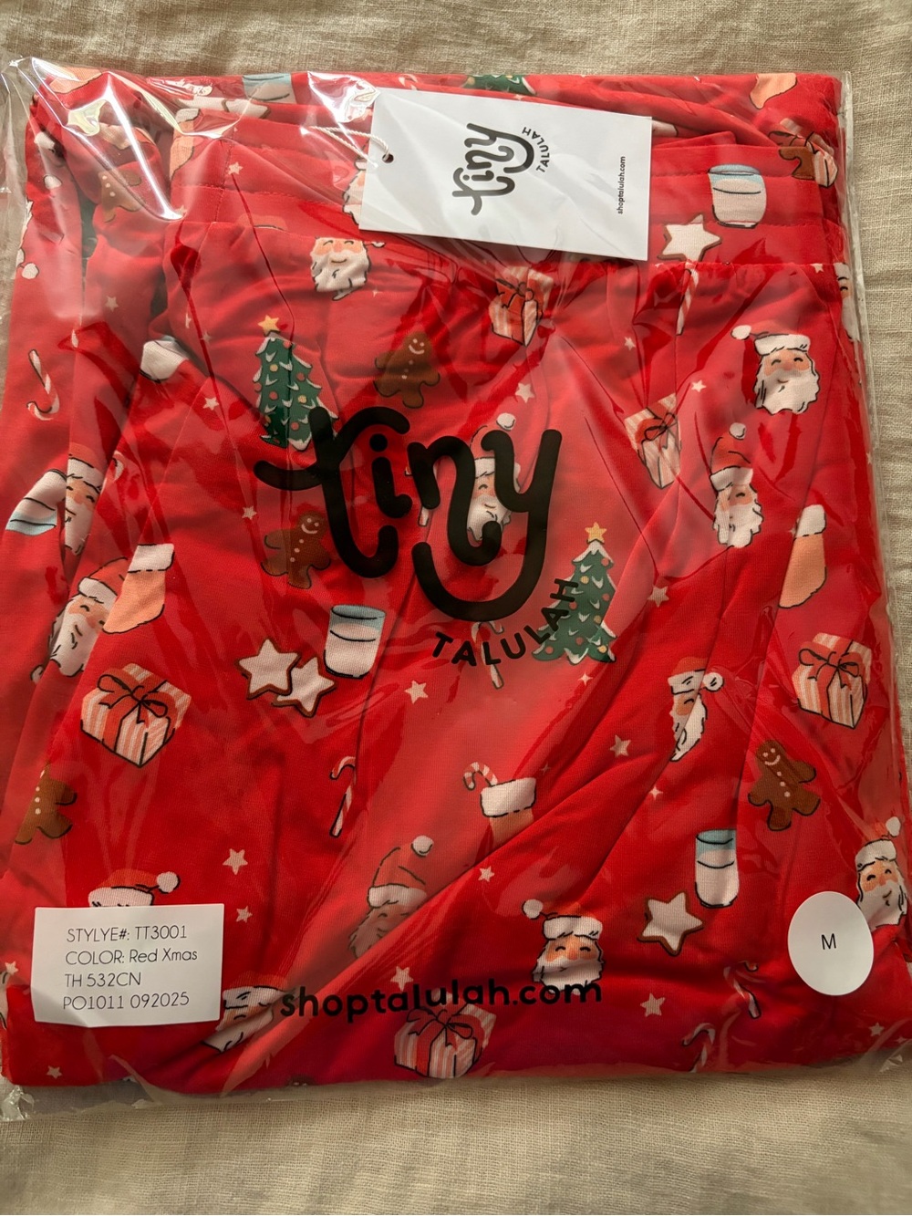 TALULAH Men’s Red Christmas Pajama Pant- Size M
